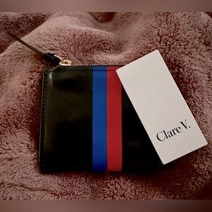 NWT Clare V corner zip wallet